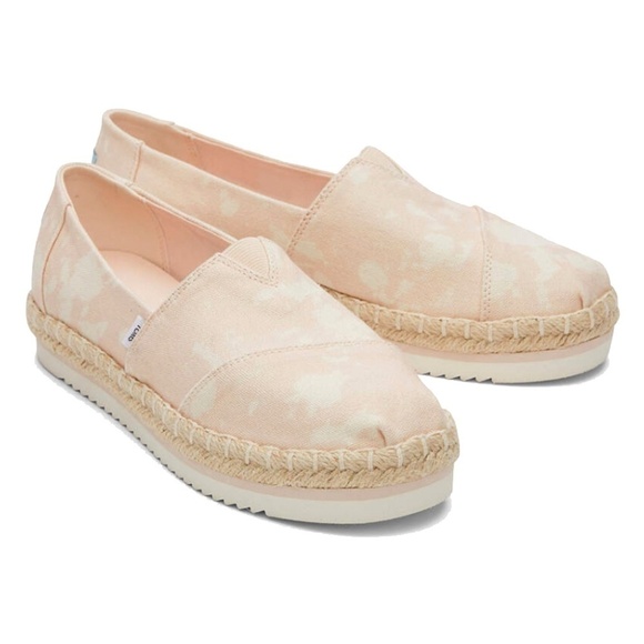 Toms Alpargata Platform Rope Sunfaded Canvas Shoes Loafers Slip Ons NWT NIB - Picture 1 of 8